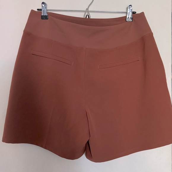 NWOT Athleta High Rise Endless Pleated Rust Orange Skort Shorts - Picture 3 of 9